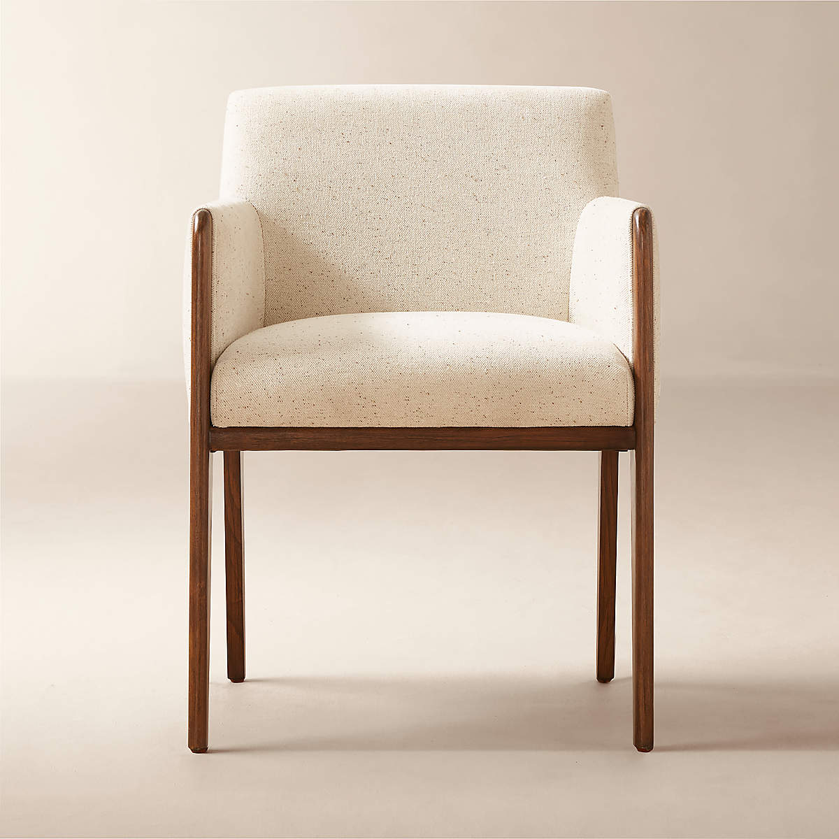 Casa Viva Ivory White Upholstered Dining Armchair CB2