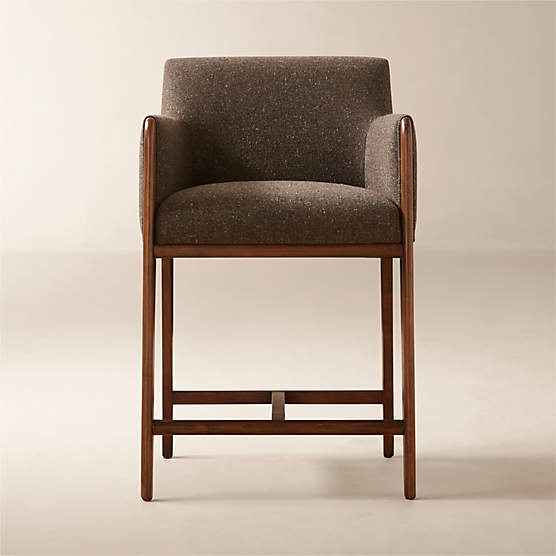 Lisette Modern Brown Counter Stool + Reviews CB2