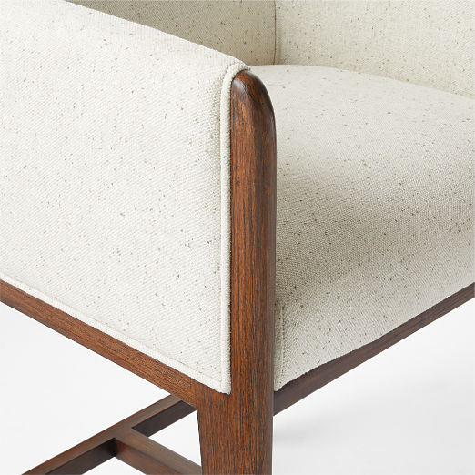 Casa Viva Ivory White Upholstered Counter Stool