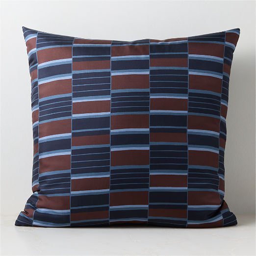 Caslano Italian Patterned Silk Throw Pillow 23"X23"