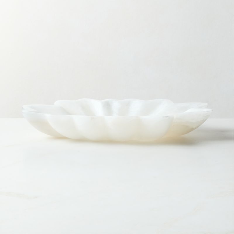 Caspian White Alabaster Decorative Bowl - image 3 of 4