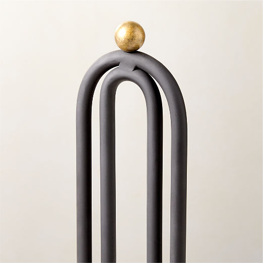 Cassandre Black and Gold Andirons