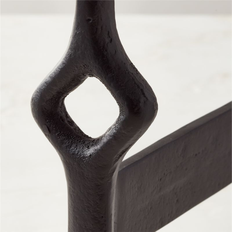 Ignacio Black Cast Iron Fireplace Andirons Set of 2 - image 2 of 5