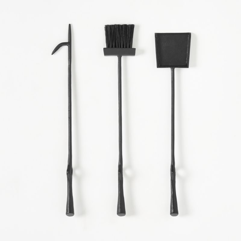 Ignacio 3-Piece Black Cast Iron Fireplace Tool Set - image 3 of 4