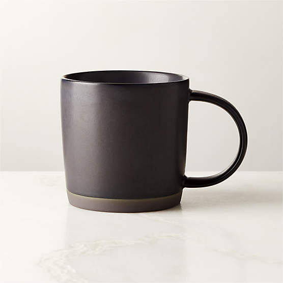 Cast Black Coffee Mug with Reactive Glaze