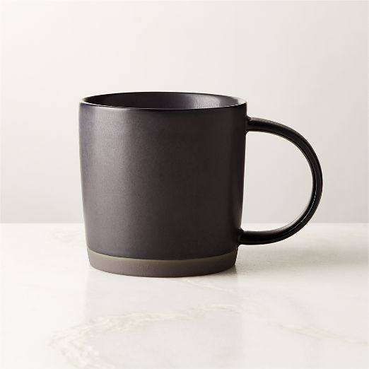 Cast Black Coffee Mug with Reactive Glaze 12oz