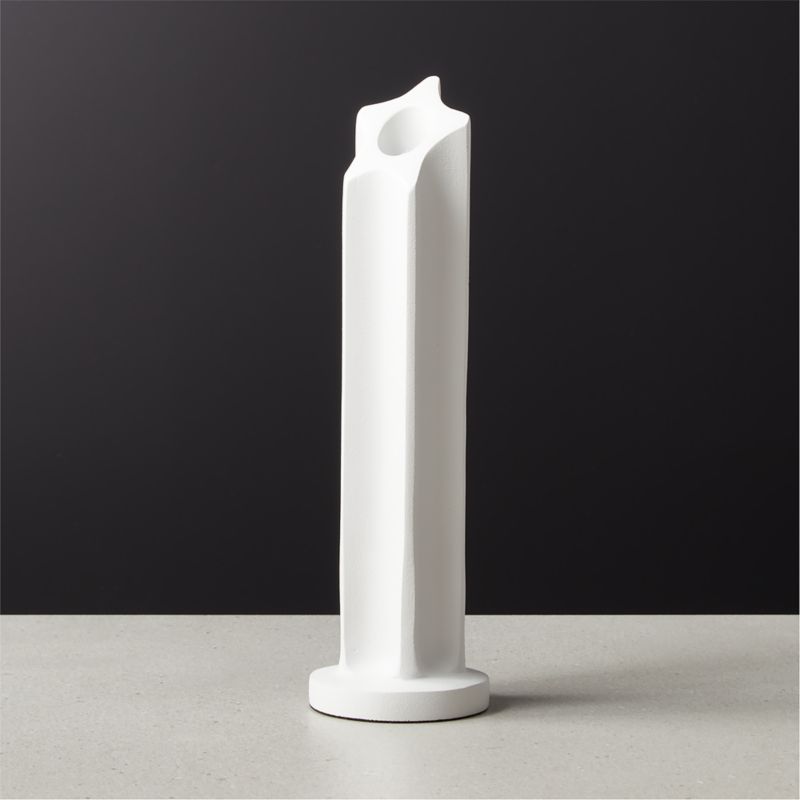 View Cast White Taper Candle Holder Large details