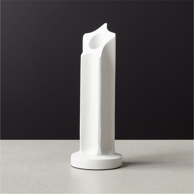 View Cast White Taper Candle Holder Small details
