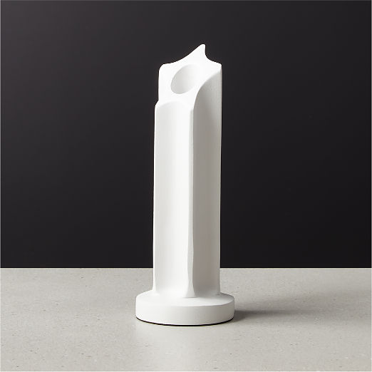 Modern White Candlestick Holders CB2