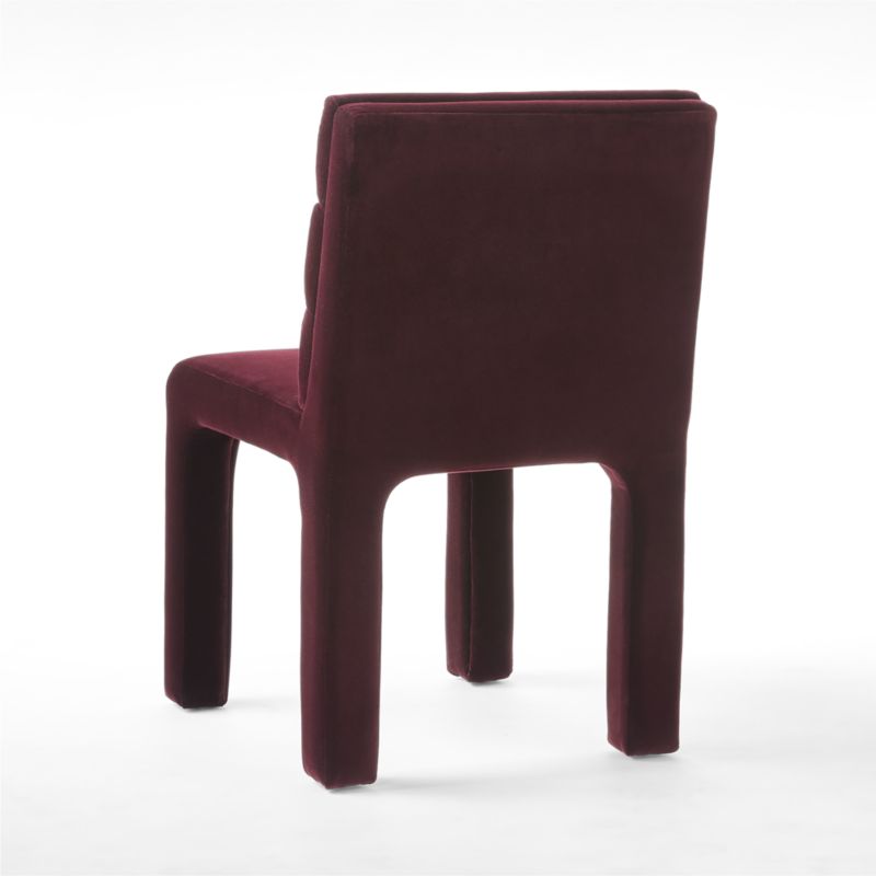 Castell Channeled Burgundy Upholstered Dining Chair Set of 4 - image 5 of 7