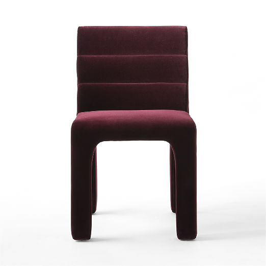 Castell Channeled Burgundy Upholstered Dining Chair