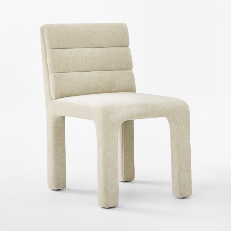 Castell Cream Channel Tufted Performance Fabric Dining Chair - image 5 of 10