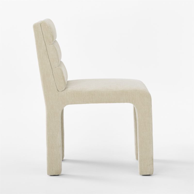 Castell Cream Channel Tufted Performance Fabric Dining Chair - image 6 of 10