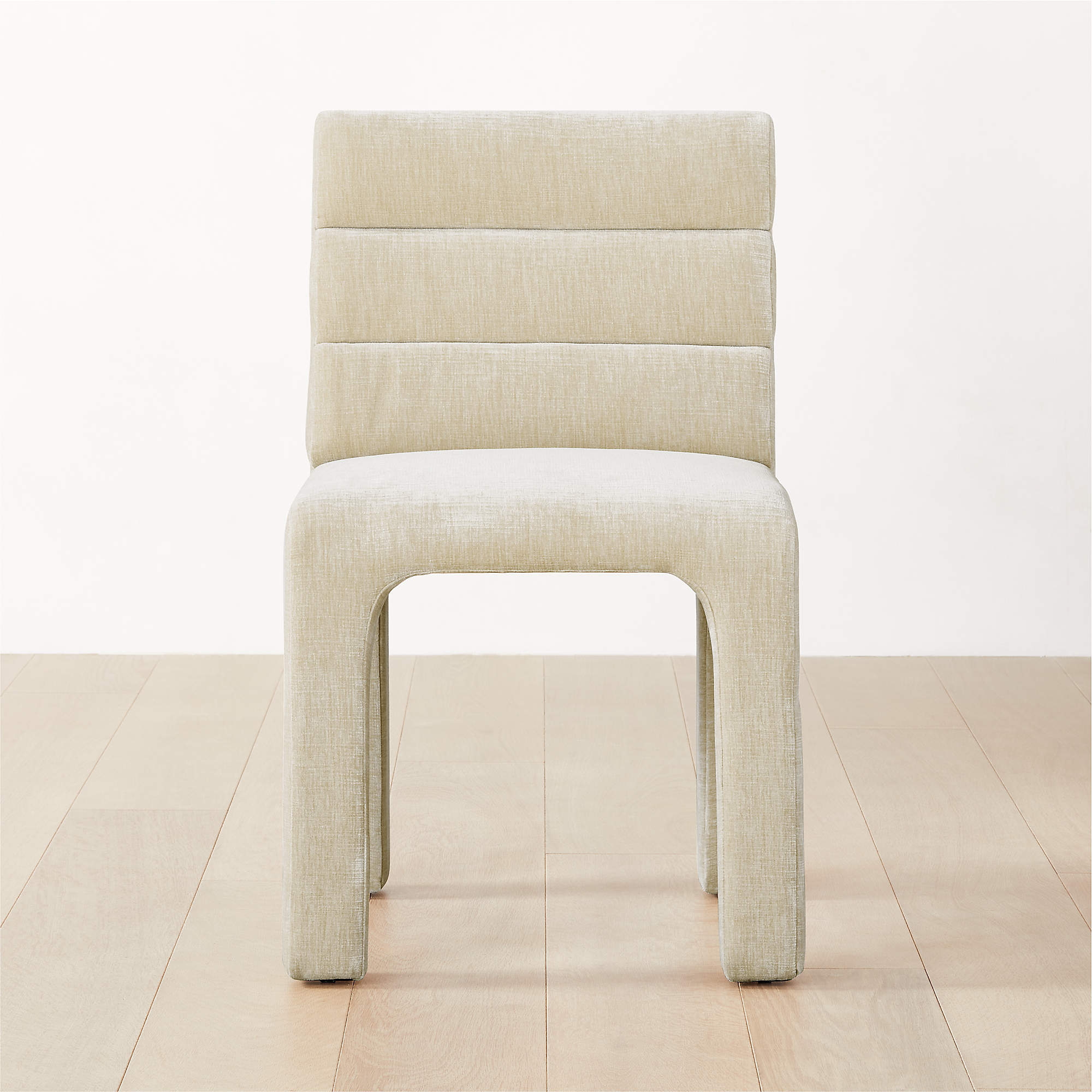 Castell Modern Grey Channel Tufted Dining Chair + Reviews CB2 Canada