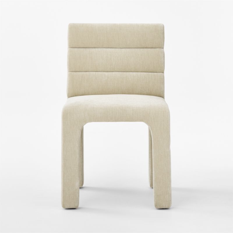 Castell Cream Channel Tufted Performance Fabric Dining Chair - image 4 of 10