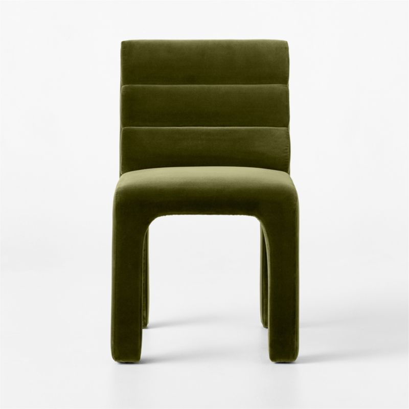 Castell Green Velvet Channel Tufted Dining Chair Set of 4 - image 3 of 8