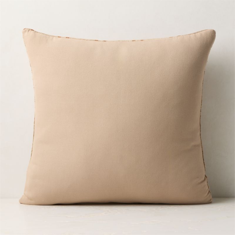 Castilla Sand and Brown Wool and Silk Throw Pillow Cover 20"x20" - image 2 of 5