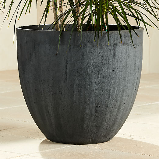 Castino Charcoal Outdoor Planter Large Set of 2