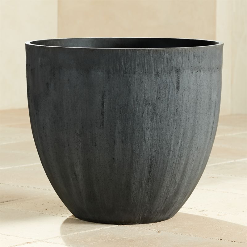 Castino Large White Modern Outdoor Stone Planter + Reviews