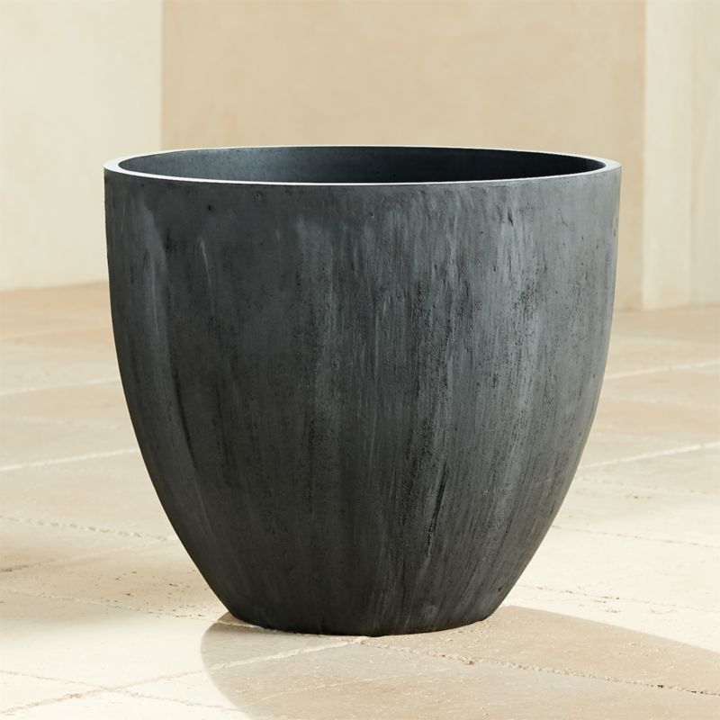 Castino Modern Grey Outdoor Planter Medium + Reviews | CB2