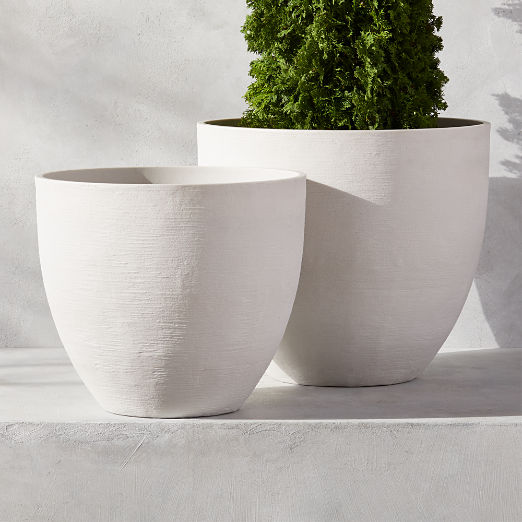 Castino White Outdoor Planters