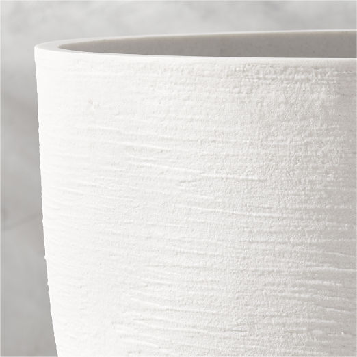 Castino Round White Resin Indoor/Outdoor XL Planter 24"H Set of 2