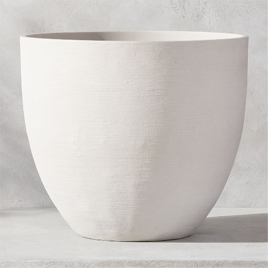 Modern White Outdoor Planters, Plant Pots and Planter Bowls | CB2