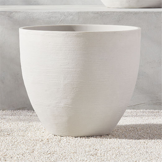 Castino White Outdoor Planter Medium