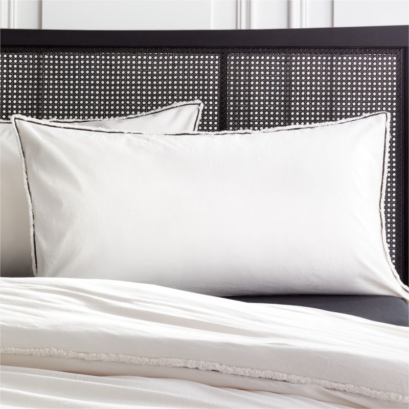 View Catalina Warm White Organic Cotton King Shams Set of 2 details