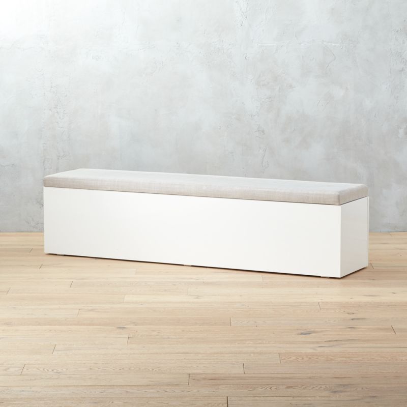 white storage bench