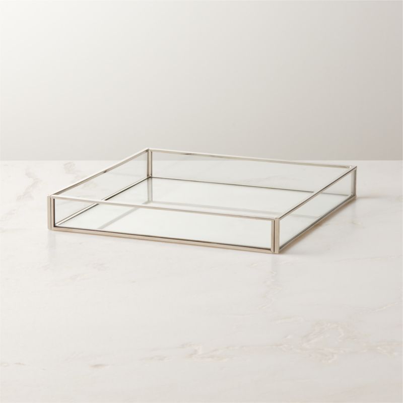 View Cato Vanity Tray with Polished Nickel Trim details