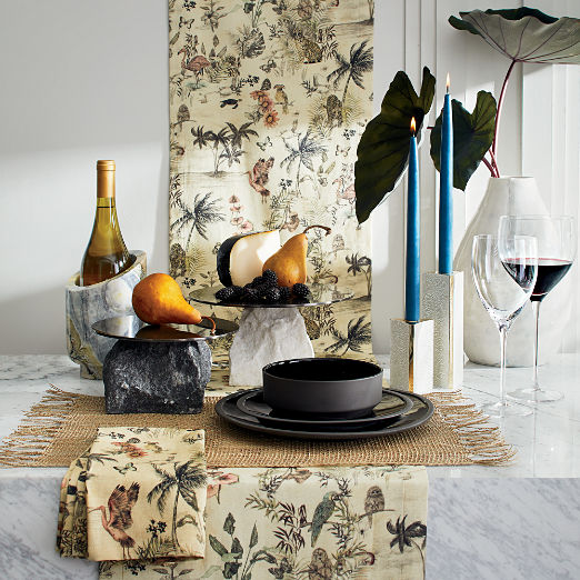 Jungle Print Linen Napkin by Matthew Williamson