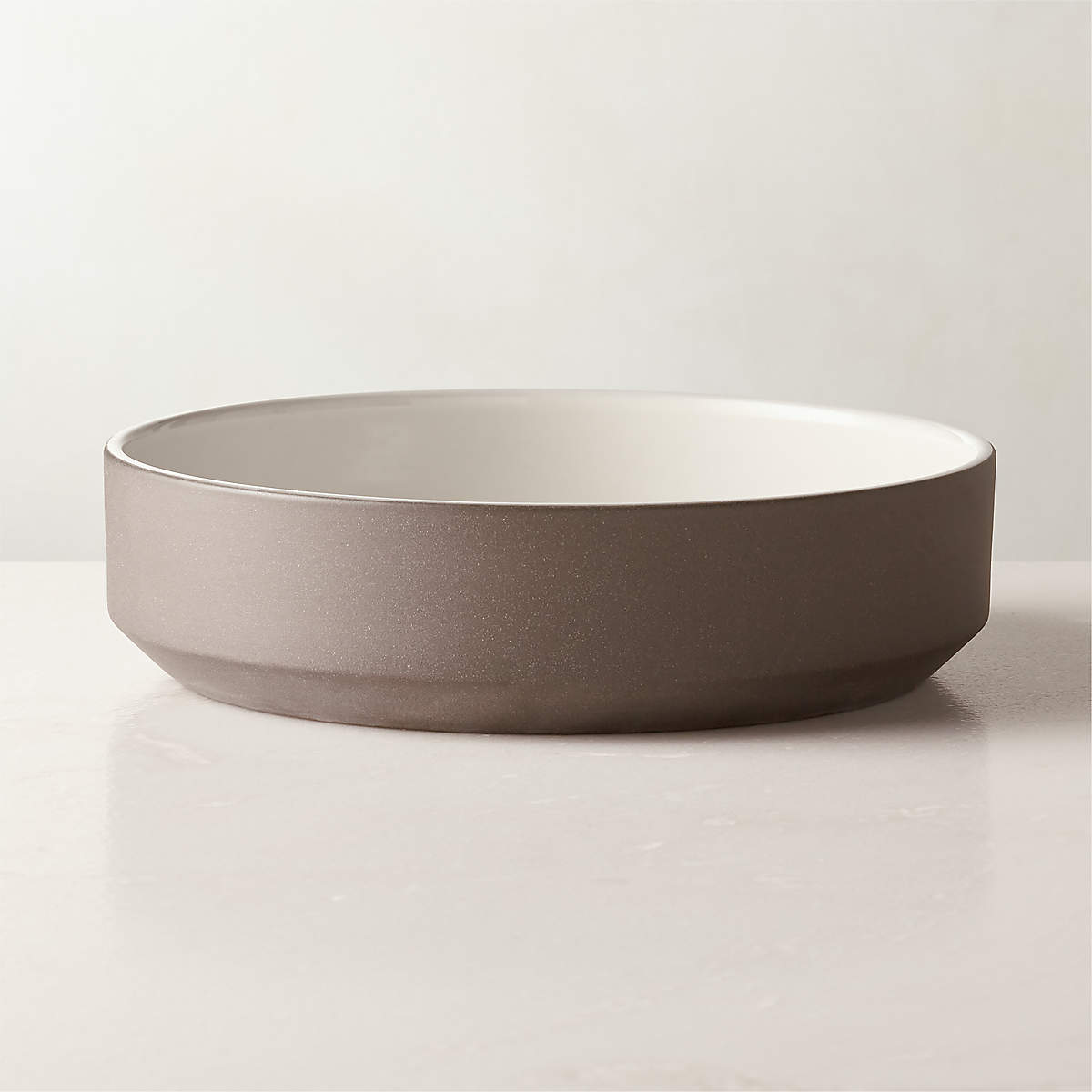 Caviar White Clay Pasta Bowl + Reviews CB2