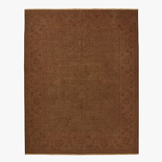 Cecile Brown New Zealand Wool Soumak Area Rug 9'x12'