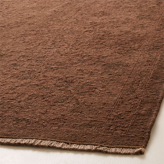 Cecile Brown New Zealand Wool Soumak Area Rug