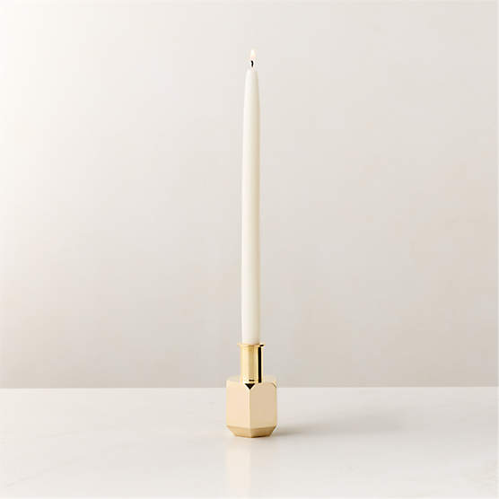 Celestine Brass Taper Candle Holder 4" by goop