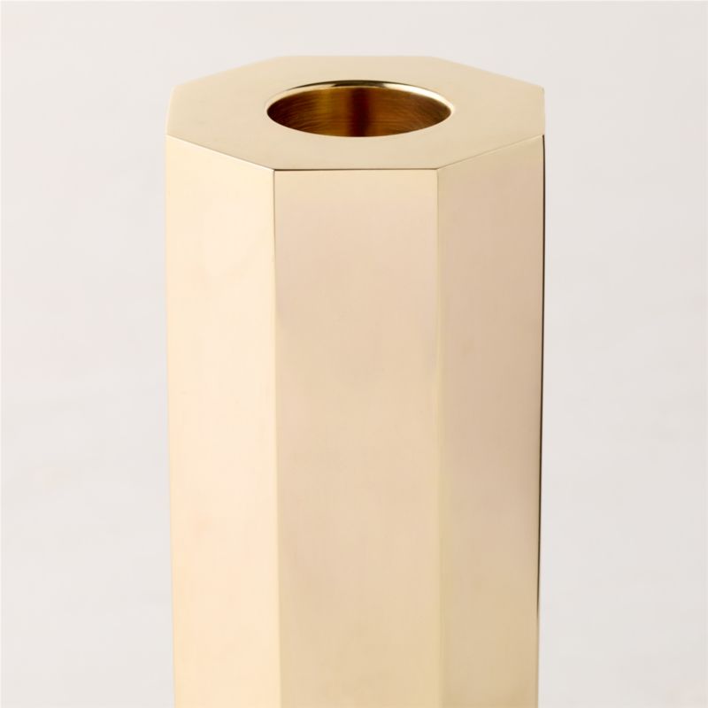 Celestine Brass Taper Candle Holder 6" by goop - image 5 of 8