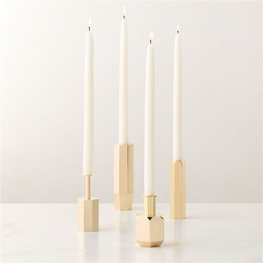 Celestine Brass Taper Candle Holders by goop