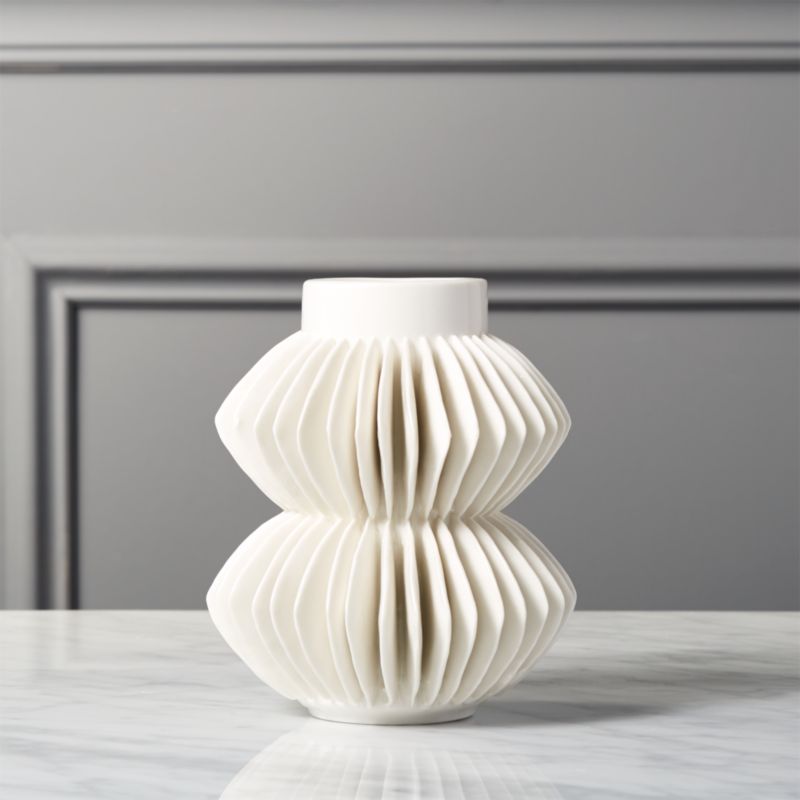 White Vases Cb2 Celia White Vase