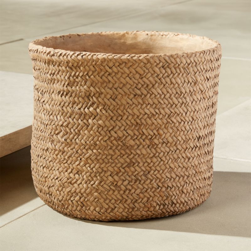 Cement Basket Indoor/Outdoor Planter Large - image 0 of 6