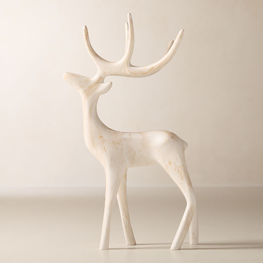 Cement Holiday Reindeer Decoration Indoor/Outdoor 48"