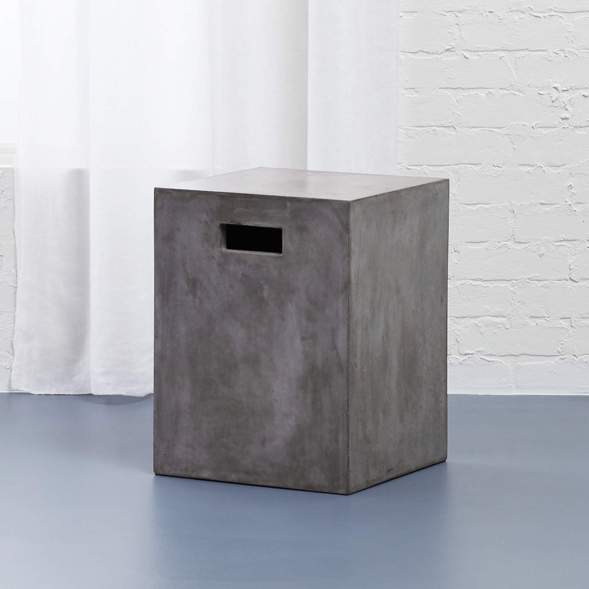 Cement Grey Side Table + Reviews CB2