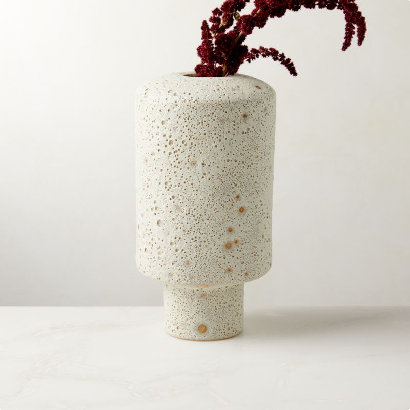 Ceres White Ceramic Vase - image 0 of 16