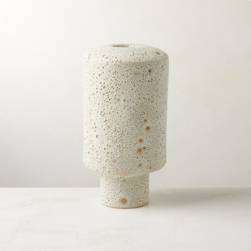 Ceres White Ceramic Vase - image 2 of 16