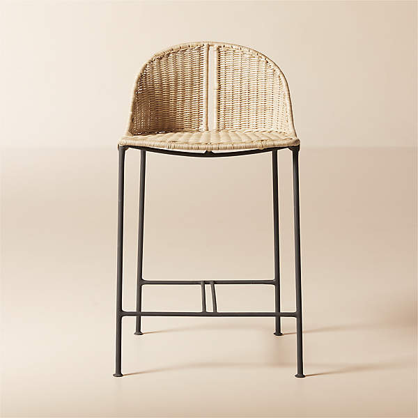 Wicker and discount black bar stools