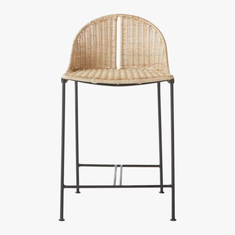 Cesta Rattan Counter Stool + Reviews | CB2