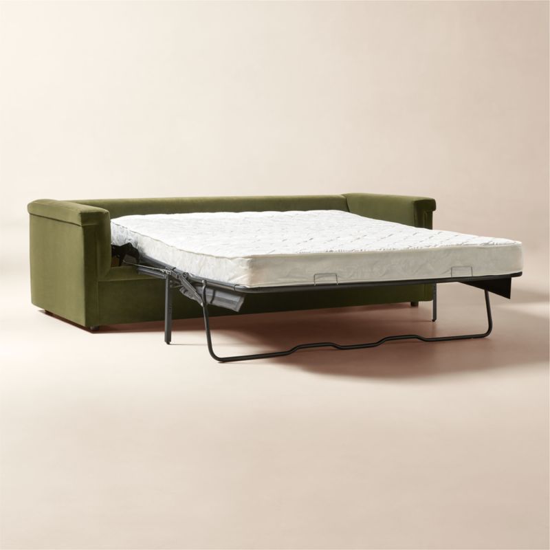 Ceva Green Velvet Sleeper Sofa - image 4 of 9