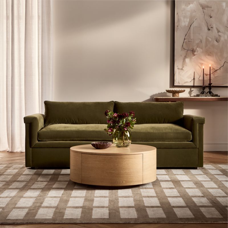 Ceva Green Velvet Sleeper Sofa - image 1 of 9
