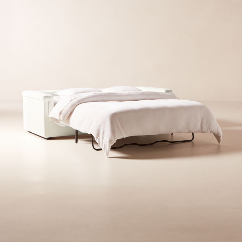 Ceva 86" Ivory Performance Velvet Sleeper Sofa - image 4 of 9