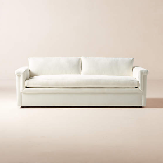 Ceva 86" Ivory Performance Velvet Sleeper Sofa